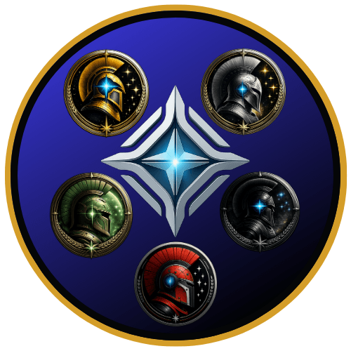 Legion wheel graphic showing Terragroup and the five Legions